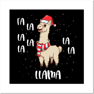 Christmas llama - Fa La La Llama Posters and Art